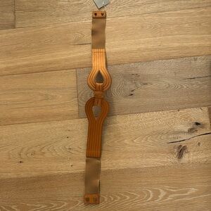 Anthropologie Tan Elastic Waist Belt with Decorative Knot Detail